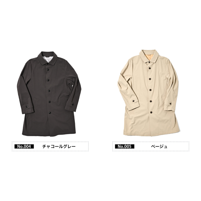 ナイロンライトクロス4WAYストレッチステンカラーコート 360801 G