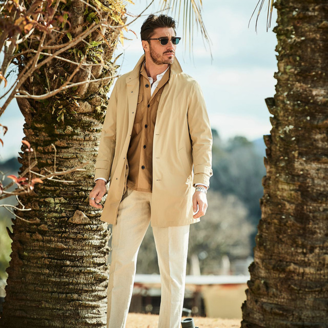 ナイロンライトクロス4WAYストレッチステンカラーコート 360801 G-STAGE ジーステージ