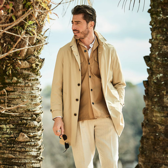 ナイロンライトクロス4WAYストレッチステンカラーコート 360801 G-STAGE ジーステージ