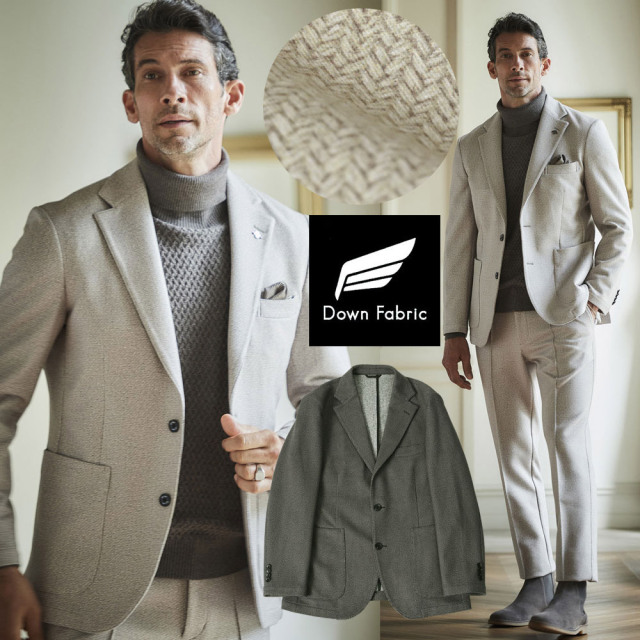 会員様限定SALE］ダウンファブリック ジャージジャケット ストレッチ 