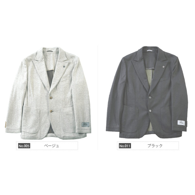 SALE イタリアファブリック ウール混 ジャージジャケット ダブル