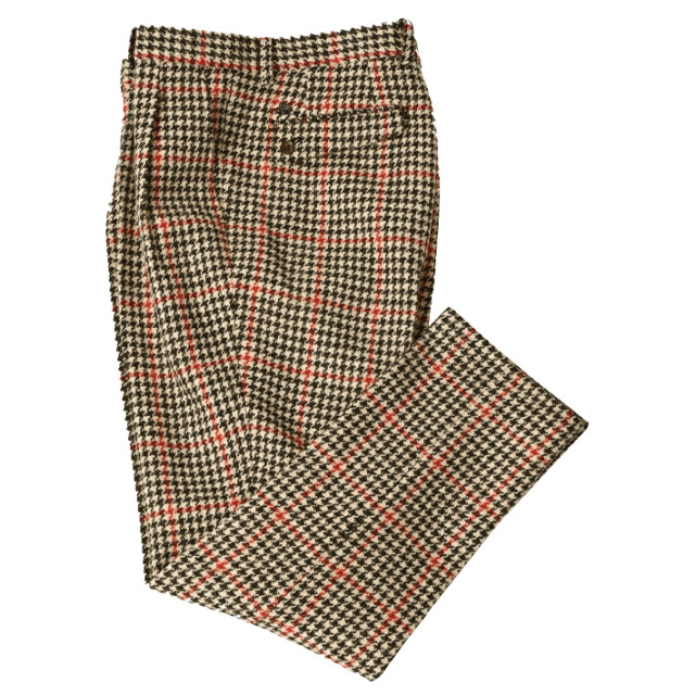WEB限定SALE ハリスツイード ハウンドトゥースチェック パンツ  
