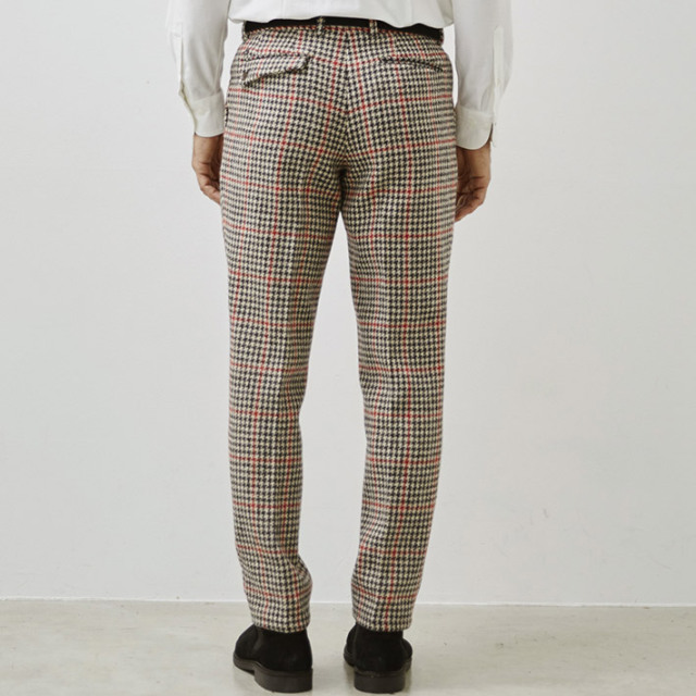 WEB限定SALE ハリスツイード ハウンドトゥースチェック パンツ  