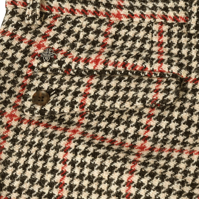 WEB限定SALE ハリスツイード ハウンドトゥースチェック パンツ  