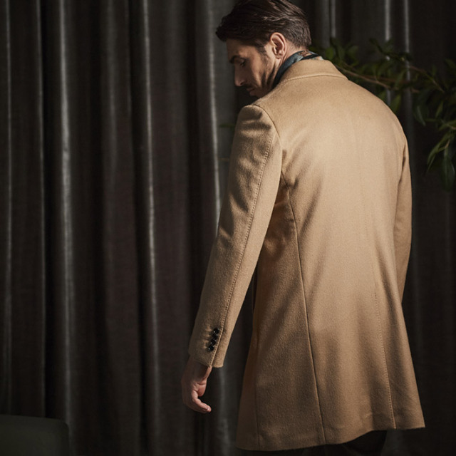 カシミヤコート イタリア ピアツェンツァ ステンカラーコート 420807 G