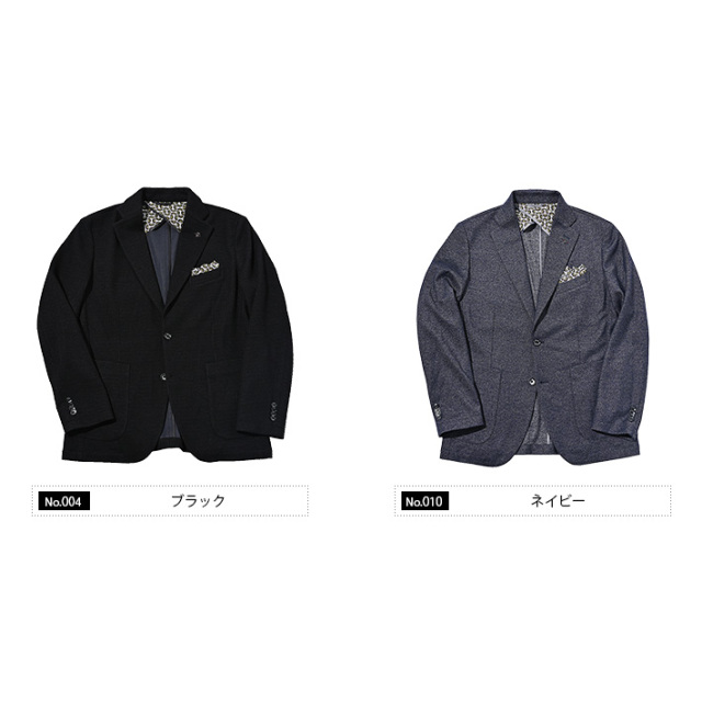 ウールミックス ストレッチ ジャージテーラードジャケット 450201 G