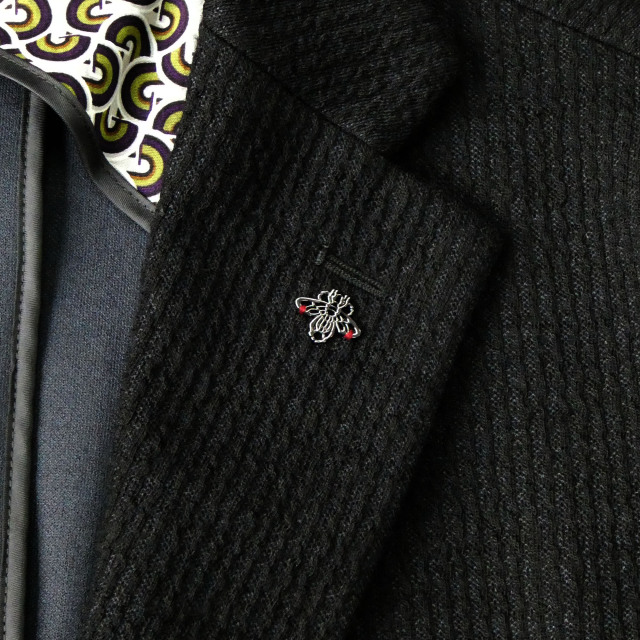 ウールミックス ストレッチ ジャージテーラードジャケット 450201 G