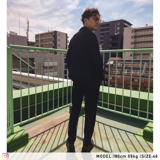 ウールミックス ストレッチ ジャージテーラードジャケット 450201 G