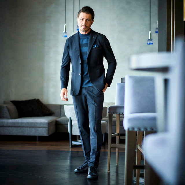 ✨未使用✨G-stage シアサッカー TORAY 洗える ブラウン 格子 46 接触冷感ストレッチサッカーテーラードジャケット 450206 G-STAGE ジー