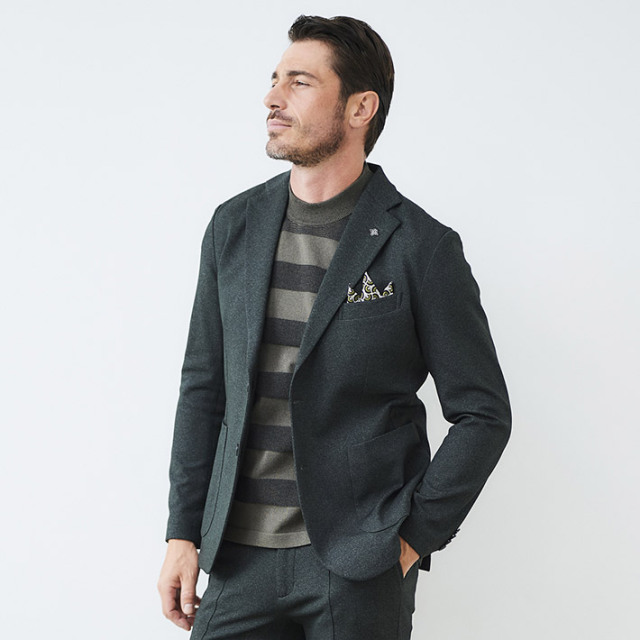 メランジストレッチジャージジャケット 450207 G-stage ジーステージ