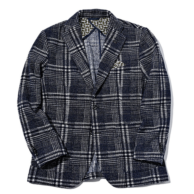 G-stage HarrisTweed ジーステージ ジャケット48 チェック柄 ライトニット チェックプリントジャケット 450214 G-STAGE ジーステージ