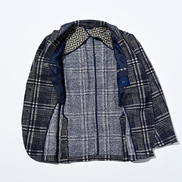 ライトニット チェックプリントジャケット 450214 G-STAGE ジーステージ