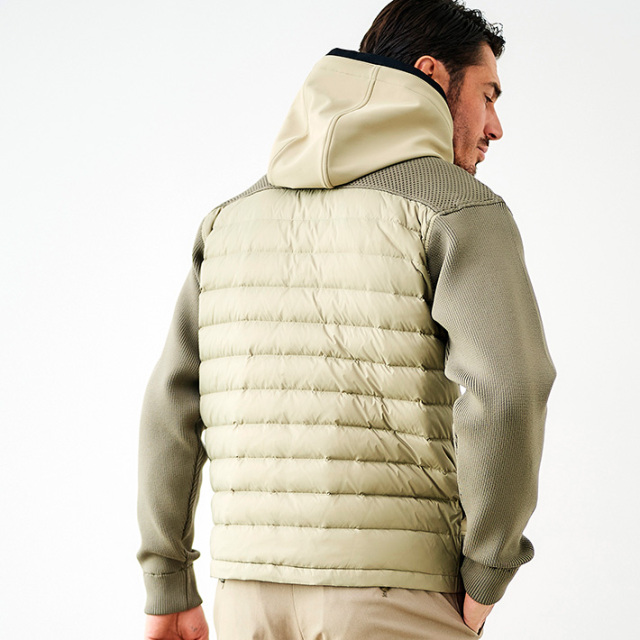 鹿の子編みニットコンビ ダウンブルゾン 450402 G-stage ジーステージ