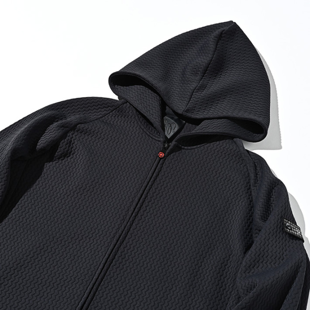 キルティング風ニットジャガードジップアップパーカー 450406 G-STAGE