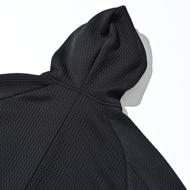 キルティング風ニットジャガードジップアップパーカー 450406 G-STAGE