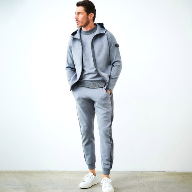 G-ZERO ミラノリブ総針編みジップアップニットパーカー 450411 G-STAGE