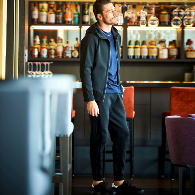 G-ZERO ミラノリブ総針編みジップアップニットパーカー 450411 G-STAGE