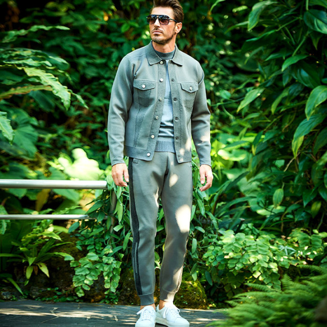 G-ZERO ミラノリブプレーティング編みニットジャージGジャン 450412 G