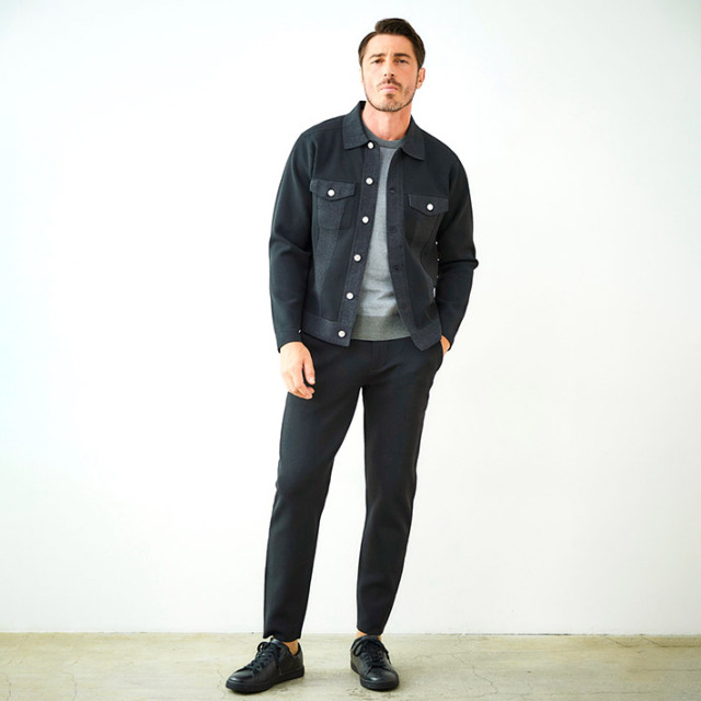 RIKIG-STAGE ミラノリブ ニット上下 セットアップ新品 ブラック RIKI様専用G-STAGE ミラノリブ ニット上下 セットアップ新品