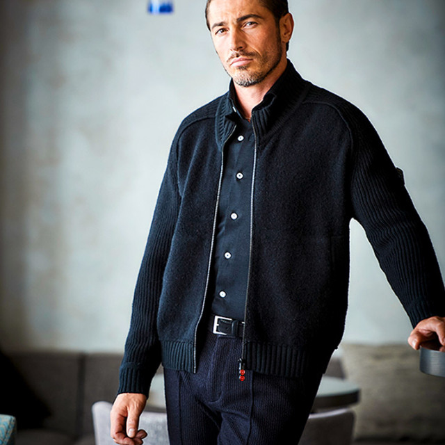 タスマニアウールスタンドネックニットブルゾン 450413 G-STAGE ジー