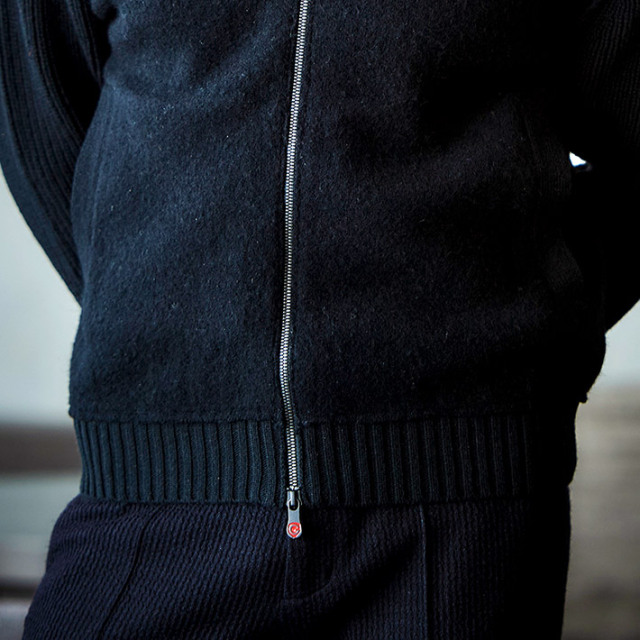 タスマニアウールスタンドネックニットブルゾン 450413 G-STAGE ジー