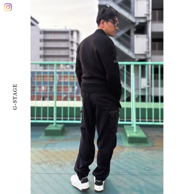 タスマニアウールスタンドネックニットブルゾン 450413 G-STAGE ジー