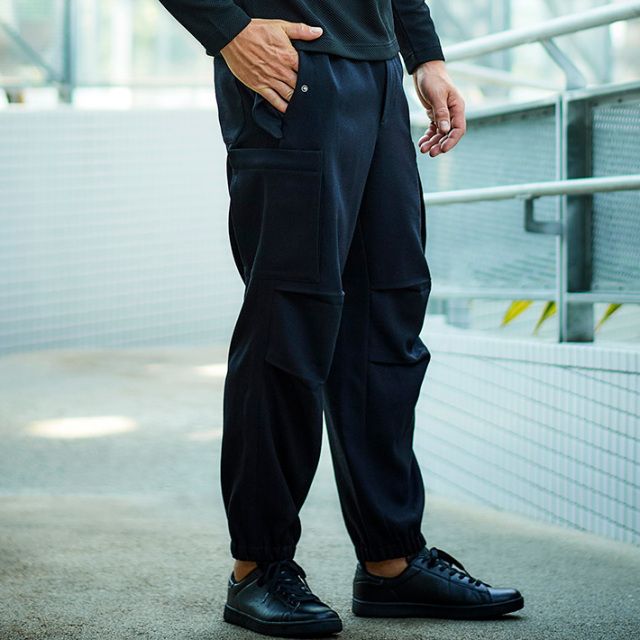 【新品】how＊カーゴパンツ 004 ブラック ストレッチカルゼカーゴパンツ 450520 G-STAGE ジーステージ