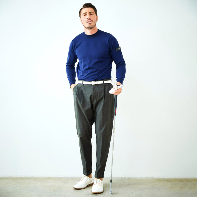 天竺モックネックストレッチロンT 長袖 450703 G-stage ジーステージ