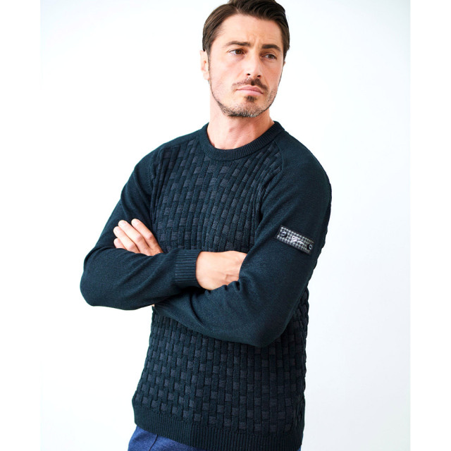 ブリスタージャガード 長袖クルーネックニット 450706 G-stage ジー