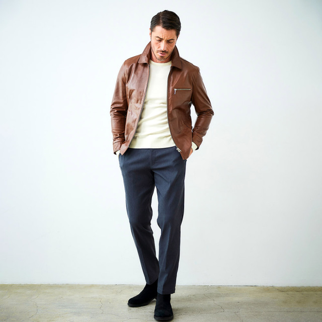 シープレザーシングルライダースブルゾン 451201 G-STAGE ジーステージ