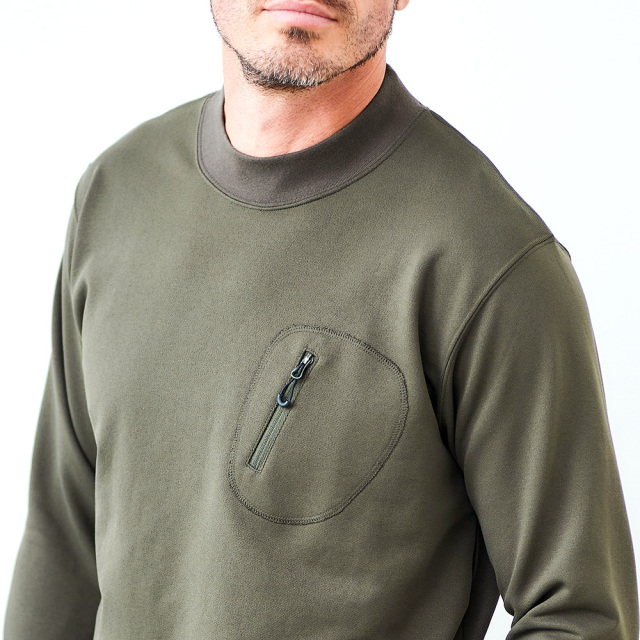 温熱保温機能モックネック ロンT ストレッチ カットソー 451557 G3