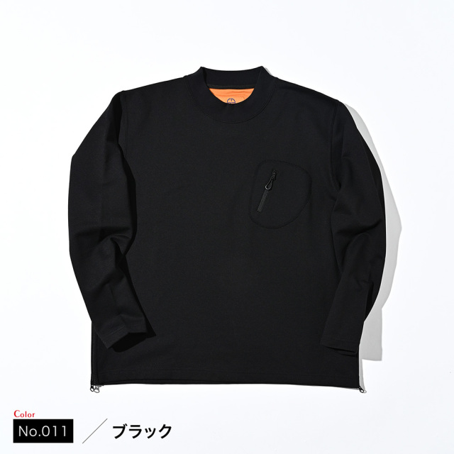 温熱保温機能モックネック ロンT ストレッチ カットソー 451557 G3