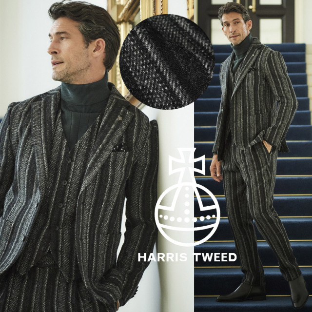 [会員様限定] ハリスツイード ボールドストライプ ジャケット セットアップ別売り 秋冬 490222-316 G-stage ジーステージ