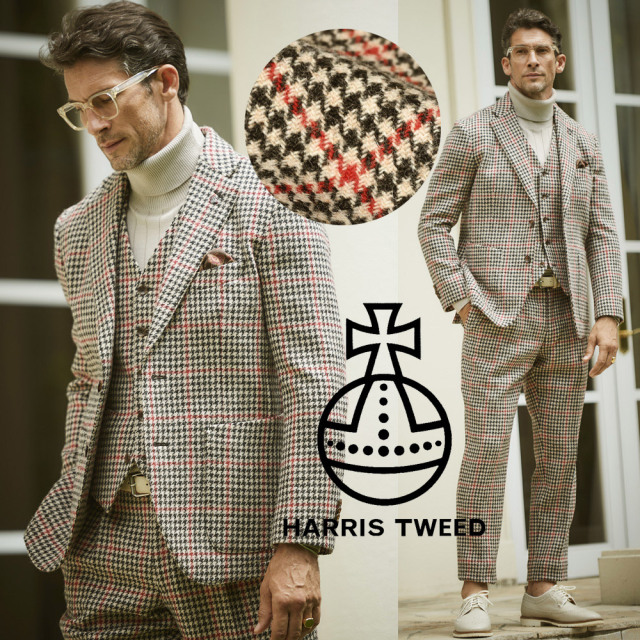 [会員様限定] ハリスツイード ハウンドトゥースチェック ジャケット セットアップ別売り 秋冬 490222-317 G-stage ジーステージ