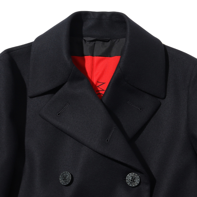 美品 CONNECTERS コネクターズ ウール ピーコートジャケット 中綿入り Platinum14.5 Merino jersey Pコート