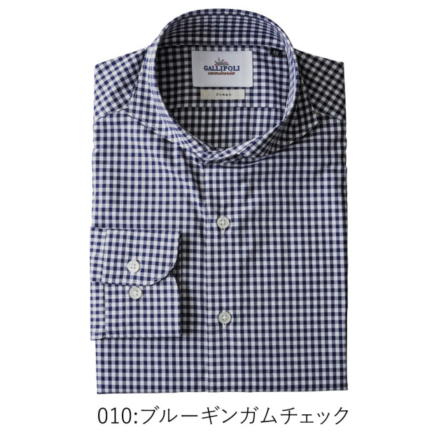 日本製 イタリア生地 メンズシャツ ギンガムチェック ホリゾンタル Thomas Mason Gallipoli Camiceria ガリポリカミチェリア メンズウエアg Stage