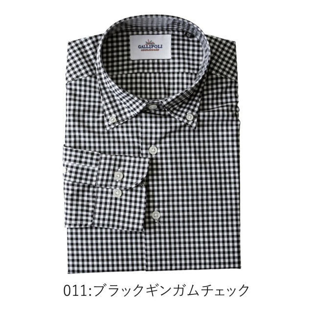 日本製 イタリア生地 メンズシャツ ギンガムチェック ボタンダウン Thomas Mason Gallipoli Camiceria ガリポリカミチェリア メンズウエアg Stage