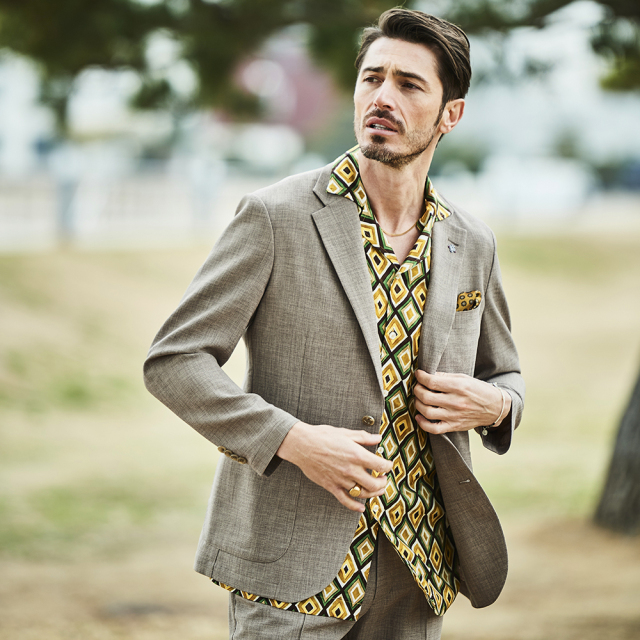 リネンルックポリブッチャージャケット 540204 G-stage ジーステージ