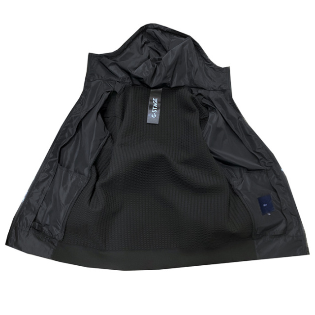 メモリー＆ニット コンビデザイン フーデッドブルゾン ジップアップ  