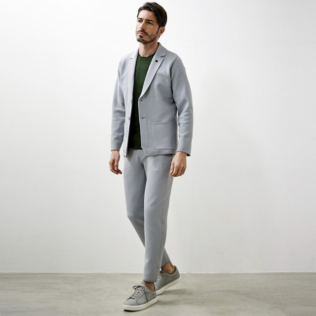 新品サイズ5【PGG】¥30.800 Nyストレッチニットコンビパンツ G-ZERO ミラノリブニットジャージスウェットリブパンツ 450518 G-stage