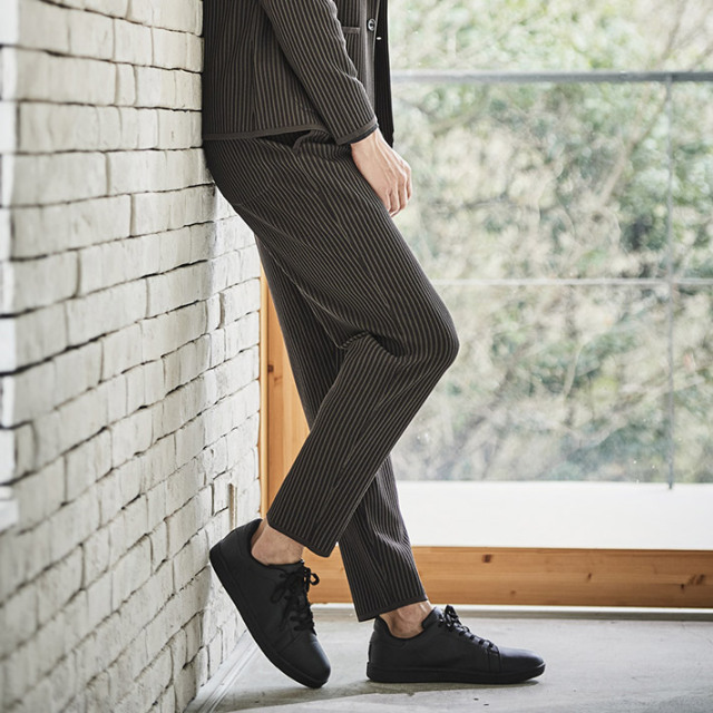 会員様限定SALE在庫限り]G-ZERO ストライプ サマーニット パンツ 軽量