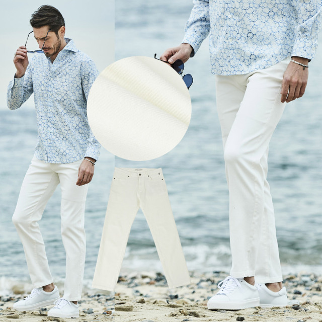 会員様限定] 在庫限りOUTLET SALE 44サイズのみ デニムパンツ 接触冷感