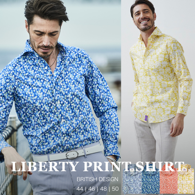 [会員様限定SALE] 在庫限り 総柄プリント長袖シャツ LIBERTY リバティ 540653 Gallipoli ガリポリ