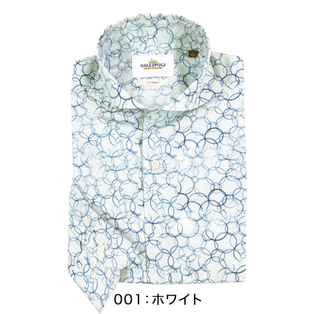 カジュアルシャツ,メンズ,長袖,シャツ,プリント,Bottinelli,ボッティネリ,ガリポリ,Gallipoli