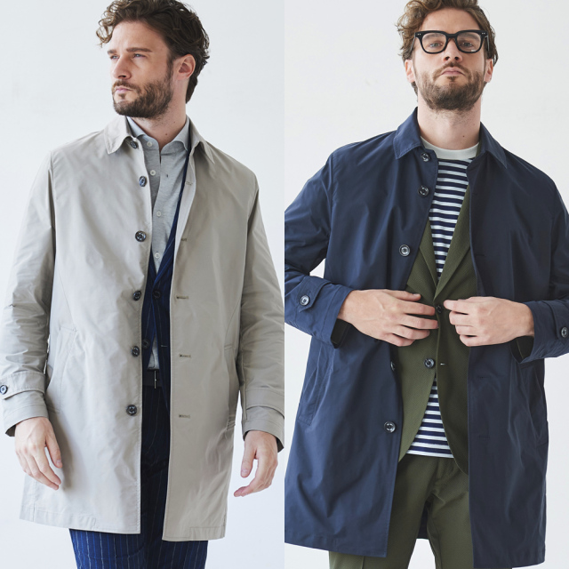 全国送料無料 撥水ストレッチステンカラーコート スプリングコート ネイビー ベージュ メンズスタイル G Stage ジーステージ メンズウエアg Stage
