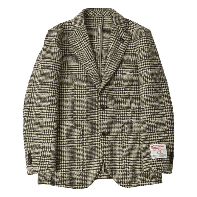 WEB限定SALE ハリスツイード ジャケット グレンチェック HARRIS TWEED 
