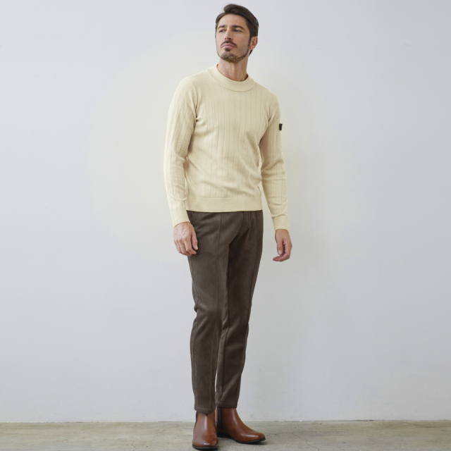 ヌバック調ストレッチジャージスラックス 630503 240503 G-stage ジー