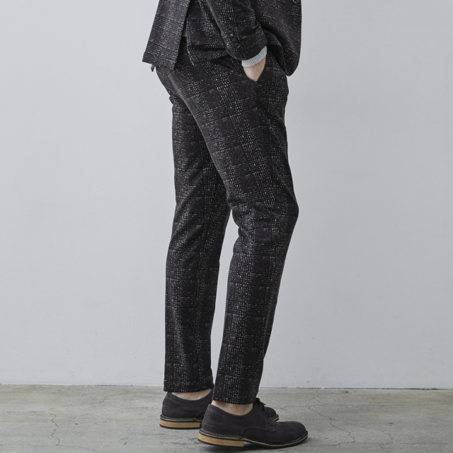 メンズ,カジュアル,パンツ,スーツ,セットアップ,グレンチェック,プリント,ストレッチ,美脚パンツ,ジャージ,秋,冬