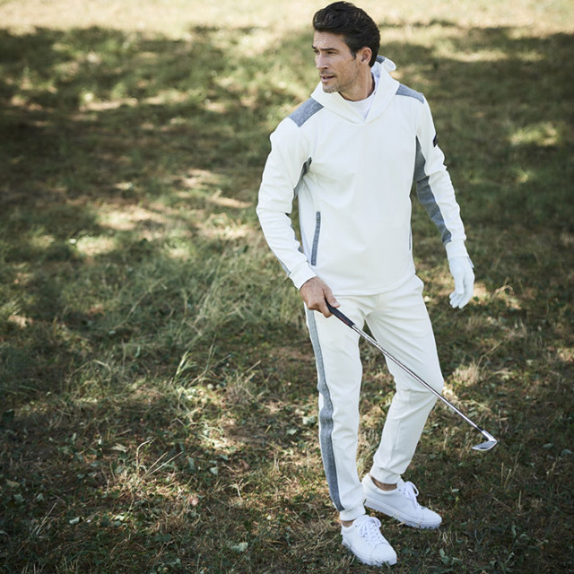 会員様限定OUTLET SALE]在庫限り リブパンツ ストレッチ ゴルフ ニット