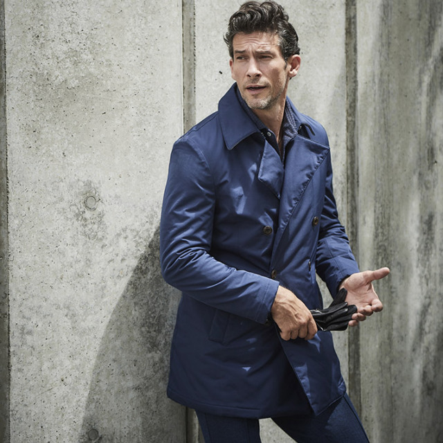 会員様限定OUTLET SALE]在庫限り 機能中綿ピーコート ストレッチ